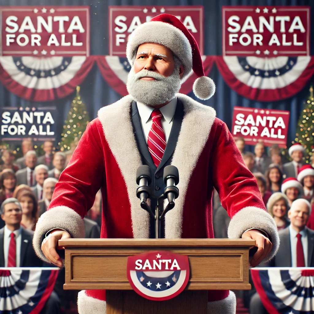 Santa Claus wants your vote.