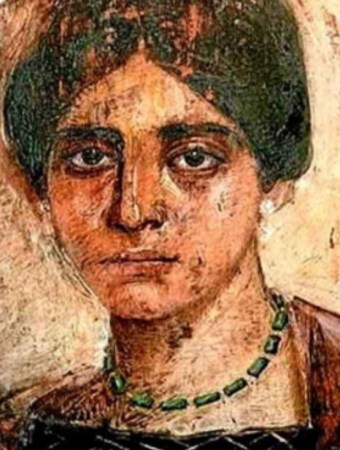 Fayum-style portrait of a woman, used to represent Egeria